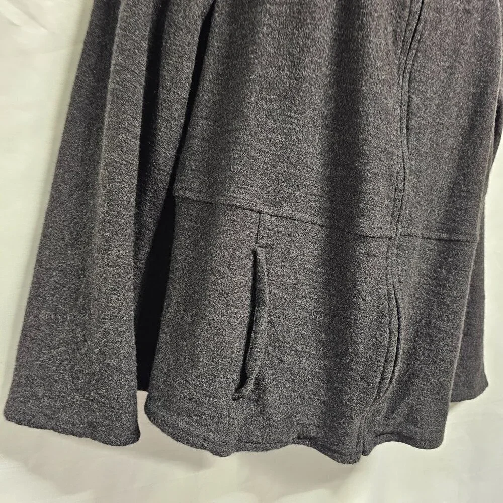 Eileen Fisher Full Zip 100 Wool Jacket Women Size 1X Dark Gray Pockets